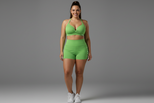 VIXYN Sculpt Halter Set — Lime Surge