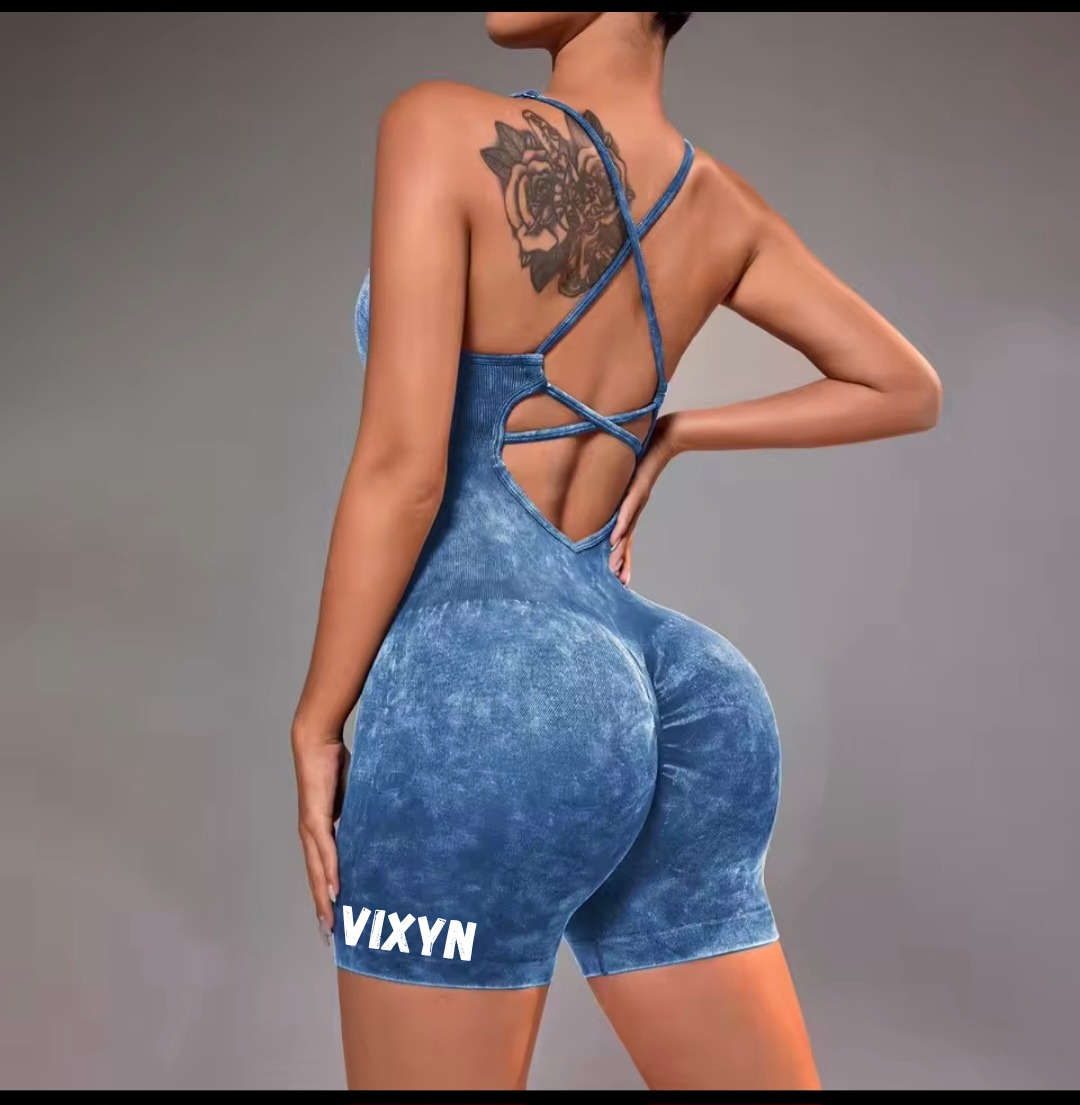 VIXYN Flex Romper Blue Denim